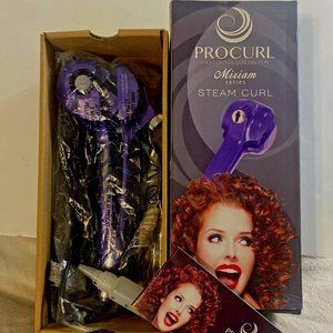Beach Waves Procurl Professional Curling Iron Miriam Series Steam Curler Purple